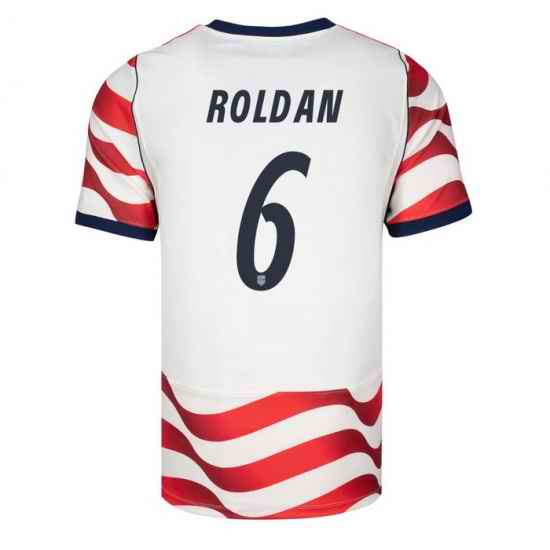 USA 2026 FIFA World Cup Soccer White Jersey Set ( Have Shorts ) Cristian Roldan #6